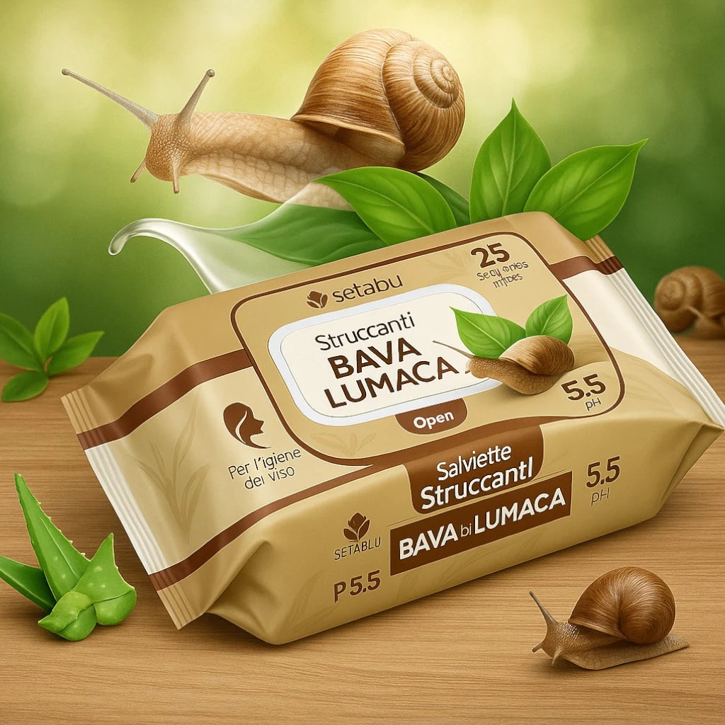 Pack de 25 toallitas de baba de caracol