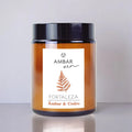 Vela ámbar y cedro