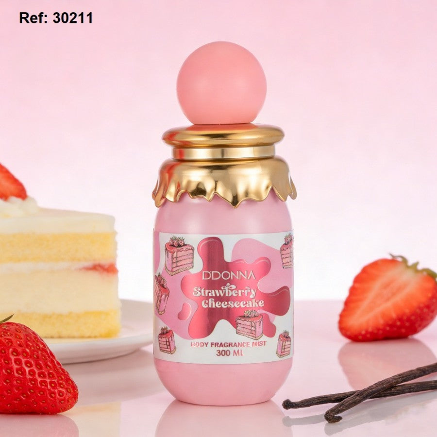 BODY MIST STRAWBERRY CHEESECAKE 300ML. D'DONNA