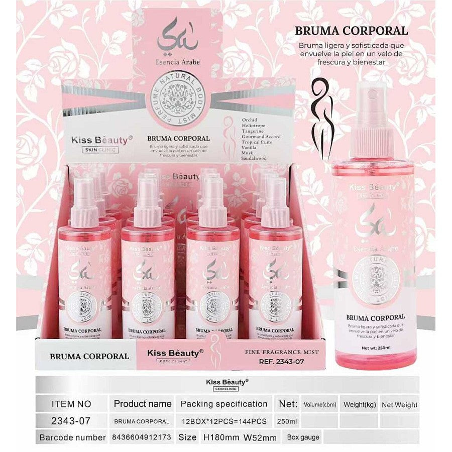 BRUMA CORPORAL ESENCIA ARABE 250ML. KISS BEAUTY